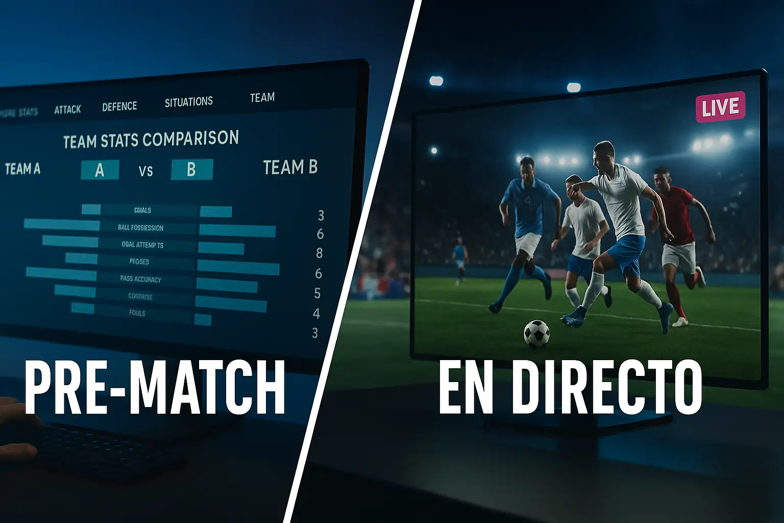 ¿Cómo funcionan las apuestas en vivo y pre-partido?